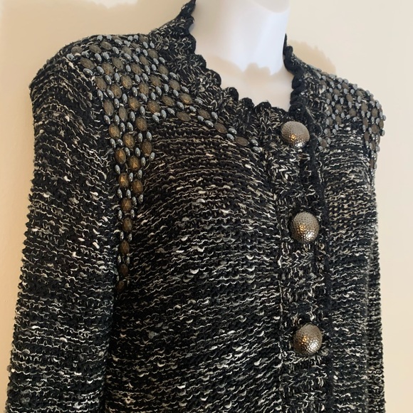 BCBG Max Azria // Studded Crochet Blazer Medium - Picture 1 of 12